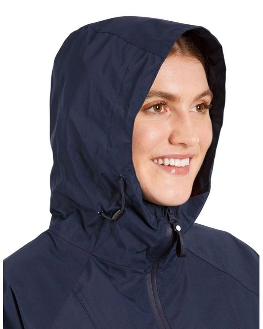 Trespass Blue Ladies Waterproof Shell Jacket