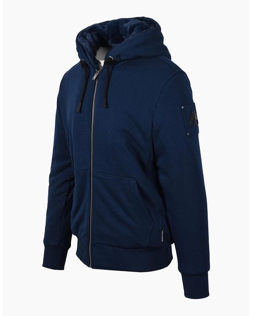 Moose Knuckles Blue Classic Bunny Hooded Full Zip Nightfall for men