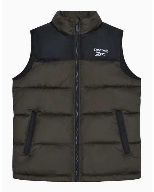 Reebok Black Rb1492 Puffer Vest for men