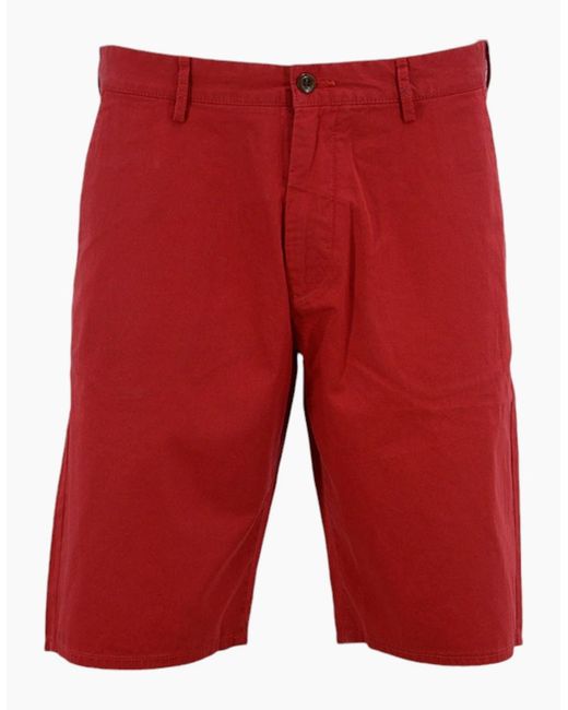 Gant Red Chino Shorts Casual Cotton Knee Combat Summer Golf Half Pants Plain for men