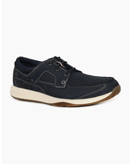 Clarks Blue Sailview Lace Shoes for men