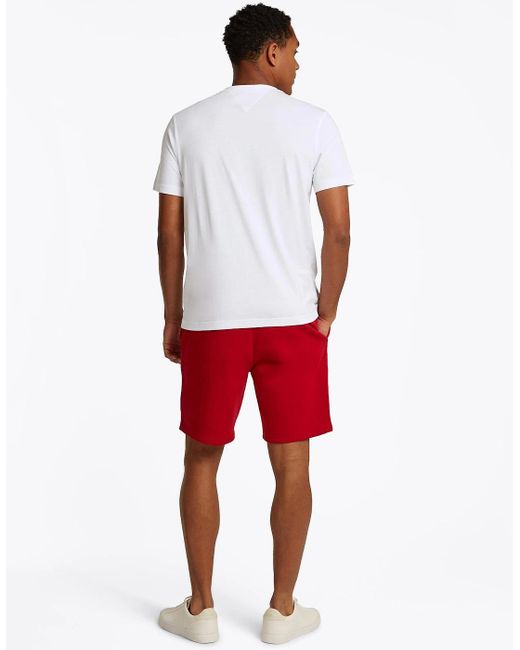 Tommy Hilfiger White Center Stack T Shirt for men