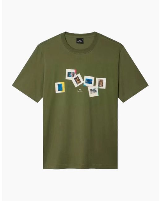 Paul Smith Green Ps Slides T-Shirt 35E for men
