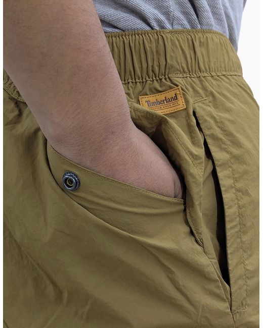 Timberland Green Cargo Shorts Elasticated Summer Casual Quick Dry Beach Shorts for men