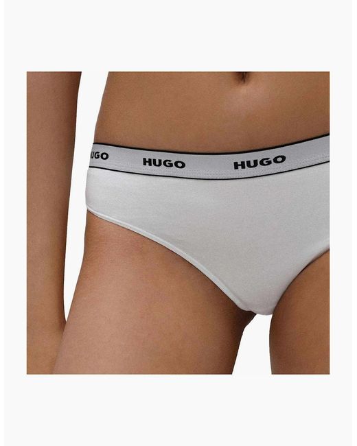 Boss White 3-Pack Classic Logo Thongs