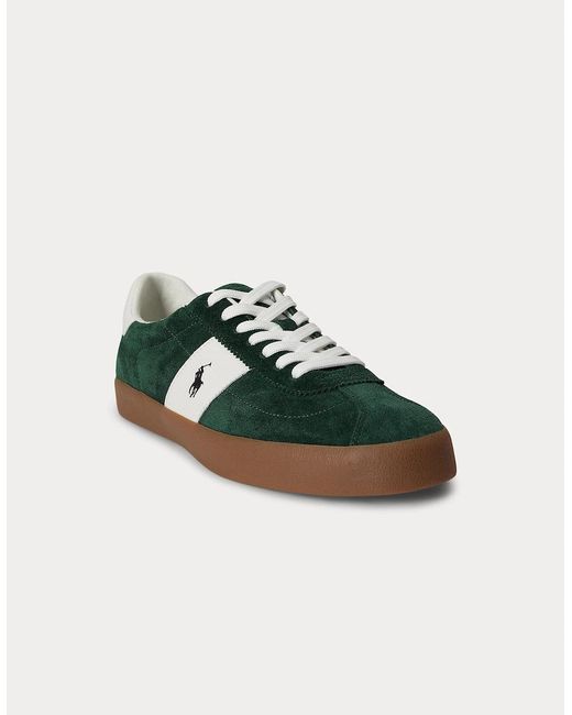 Polo Ralph Lauren Black Court Vlc Pp Court Trainers Forest/Deckwash for men