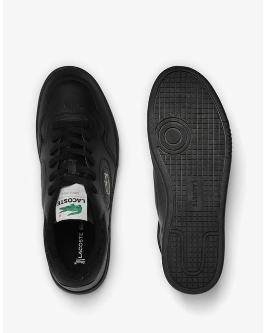 Lacoste Black Lineset Leather Trainers for men