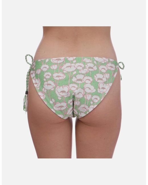 Ted Baker Green Rosiaah Reversible Poppy Print Bikini Bottoms