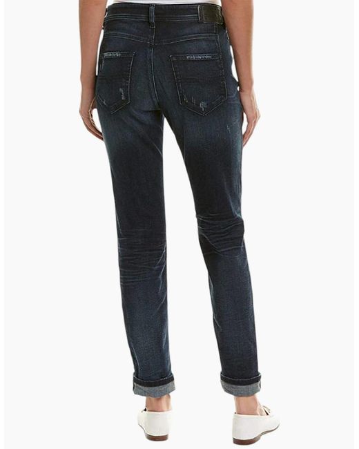 DIESEL Blue Denim Jeans Reen 0844T Distress Regular Fit Straight Leg Dna Jeans