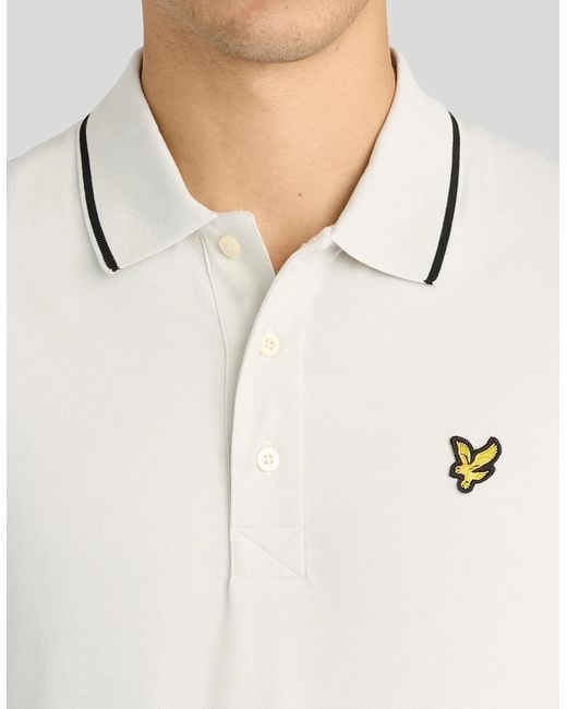Lyle & Scott White Tipped Polo Shirt for men