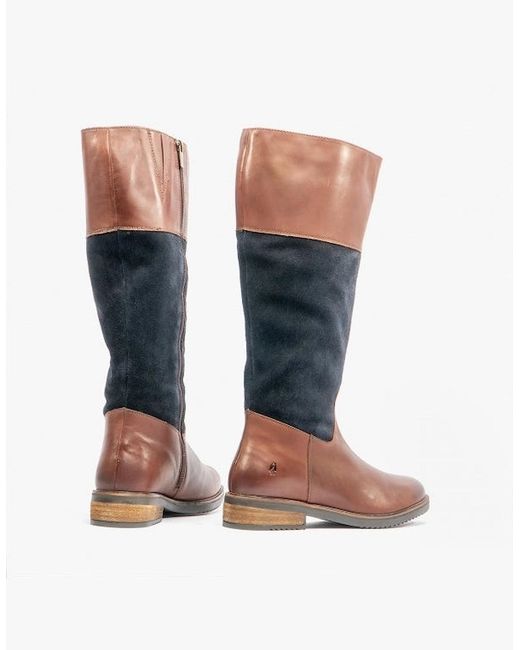 Hush Puppies Blue Kitty Leather Boots