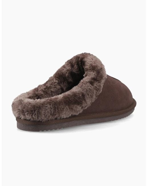 Hush Puppies Brown Amara Suede Chocolate Slippers