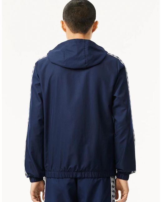 Lacoste Blue Tennis Monogram Track Jacket for men