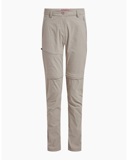 Craghoppers Gray Ladies Pro Iii Nosilife Convertible Trousers
