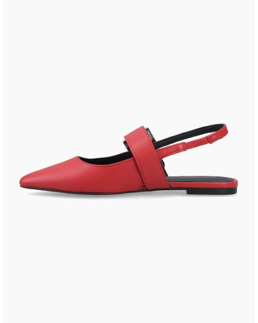 Hush Puppies Red Diya Buckle Mary Jane Shoes