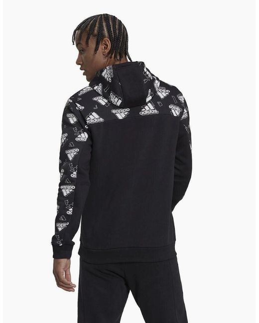 Adidas Black Gfx Graphic Hoodie for men