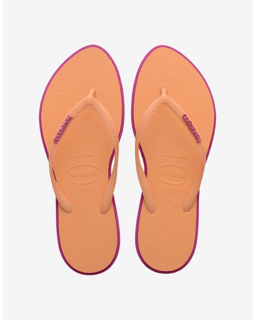 Havaianas Orange Slim Point Flip Flop Rose Gum