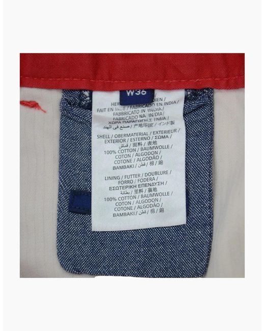 Gant Red Chino Shorts Casual Cotton Knee Combat Summer Golf Half Pants Plain for men