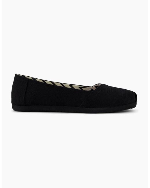 TOMS Black Alpargata Slip On Ballet Flats