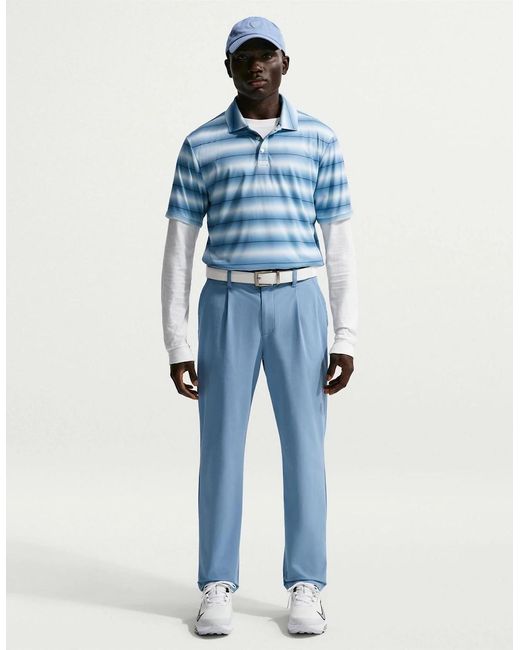 Nike Blue Collared Neck Short Sleeve Polo Shirt for men