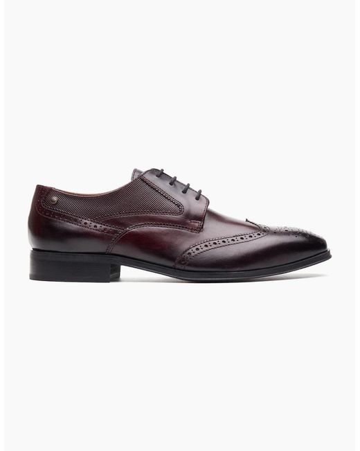 Base London Brown London Steeple Brogue Leather Burnt Brogues Shoes for men