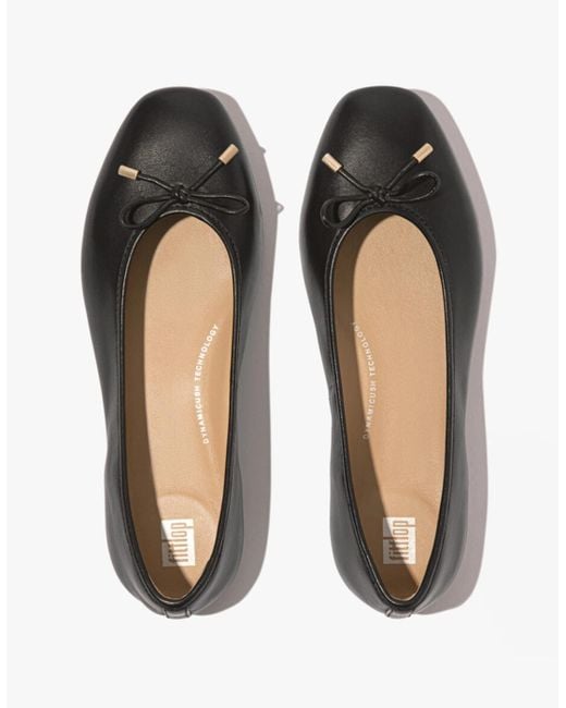 Fitflop Black Delicato Bow Ballet Flats