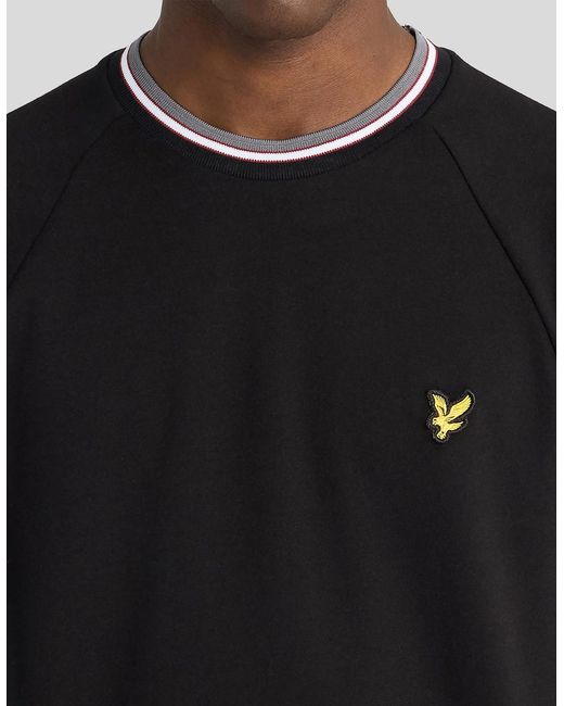 Lyle & Scott Black Tipped Track T-Shirt for men