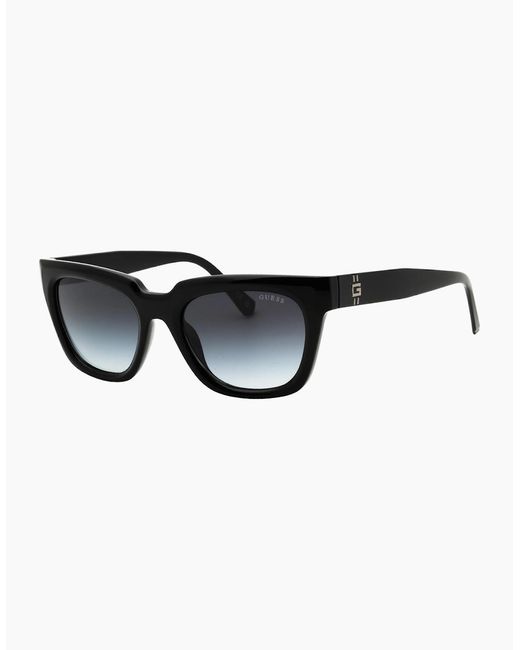 Guess Black Shiny Gradient Smoke Sunglasses for men