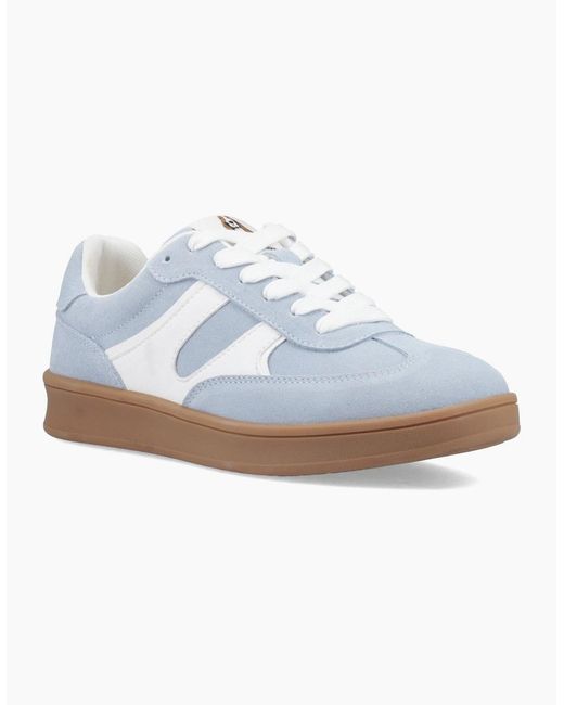 Hush Puppies Blue Maura Suede Trainers