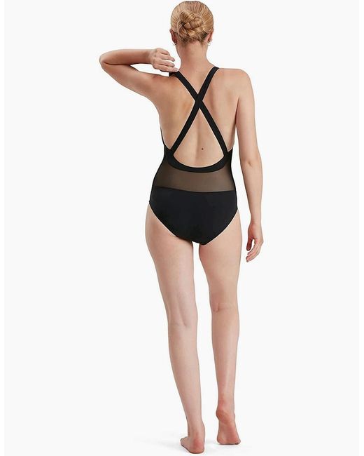 Speedo Black Ladies Power Eco Endurance+ One Piece Swimsuit