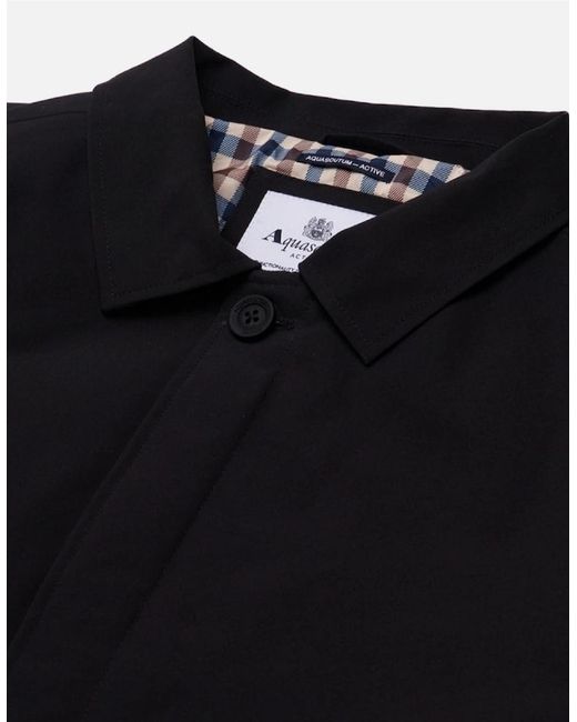Aquascutum Blue Active Shell Active Mid Trench Jacket for men