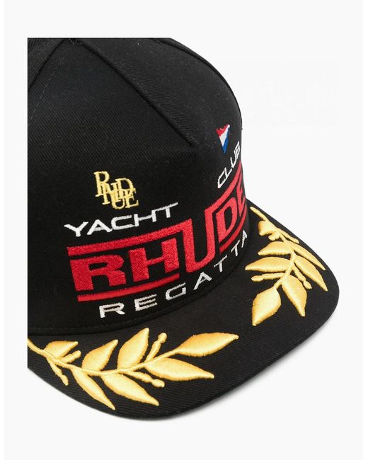 Rhude Black Regatta Club Cap for men