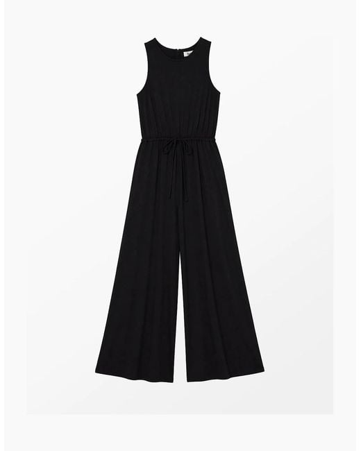 Ro&zo Black Jersey Drawstring Jumpsuit