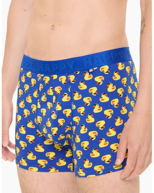 Happy Socks Blue Rubber Ducks Boxer Trunk for men