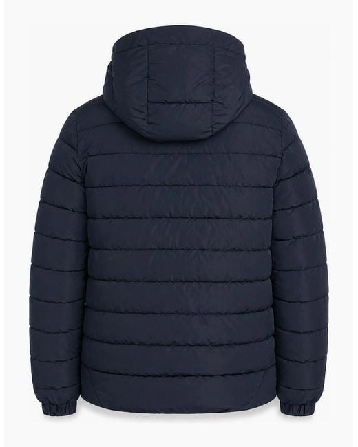 Lyle & Scott Blue Lyle & Scott Hooded Quilted Jacket Dark for men