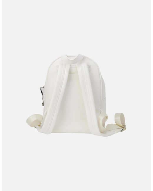 Replay White Plain Rucksack With Zip Pockets Bags