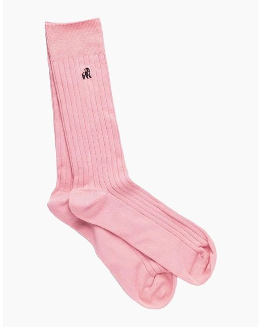 Swole Panda Pink Bamboo Socks New for men