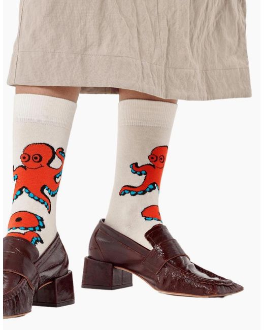 Happy Socks White Helloctopus Socks