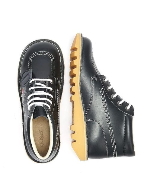 Kickers Blue Kick Hi Core/Natural Leather Boots for men