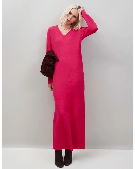 Ro&zo Pink V-Neck Knit Dress