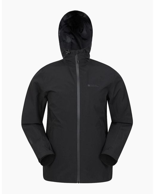Mountain Warehouse Black Covert Waterproof Jacket for men