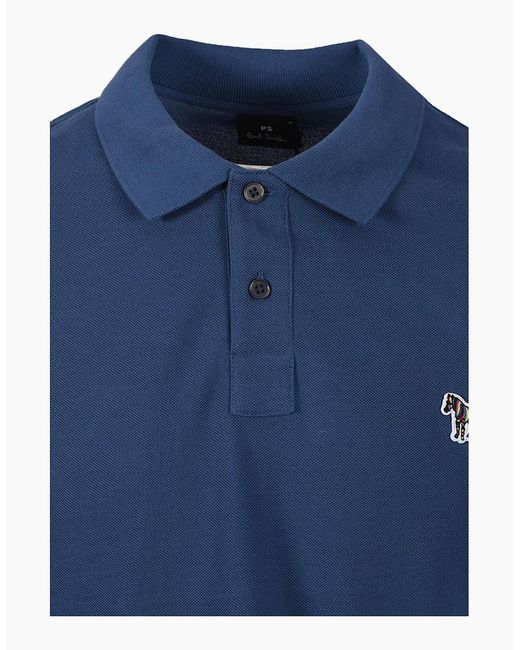Paul Smith Blue Reg Fit Polo for men