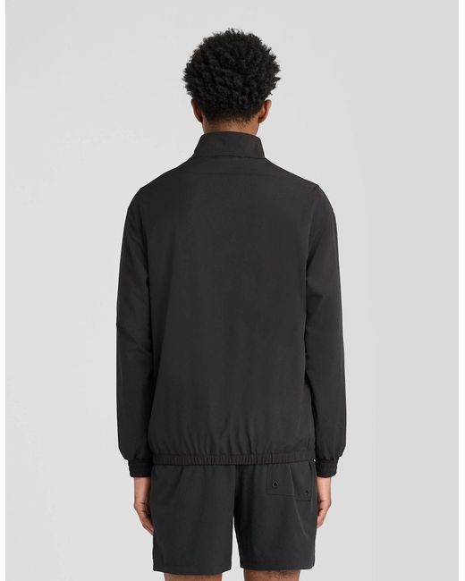 Lyle & Scott Black Padel 1/4 Zip Overshirt for men