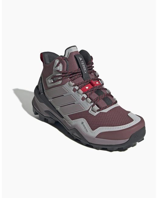 Adidas Red Skychaser Lace-Up Hiking Boots
