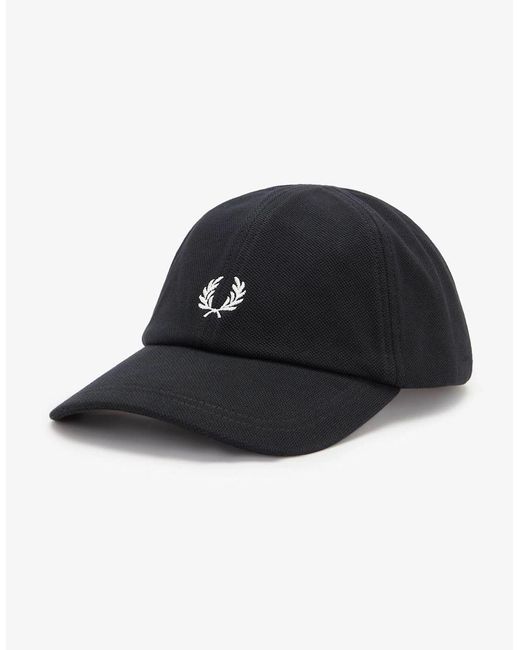 Fred Perry Black Pique Classic Cap for men