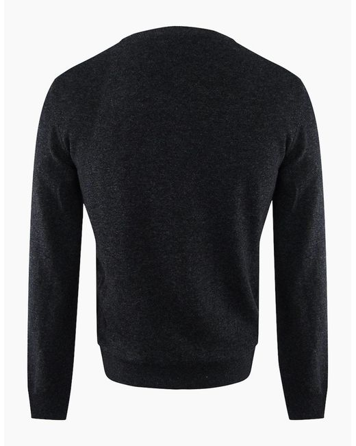 Aquascutum Black Tartan A Logo Dark Jumper for men