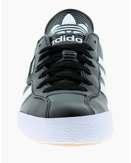 Adidas Originals Black Trainers Samba Super Leather Lace Up Uk Size for men
