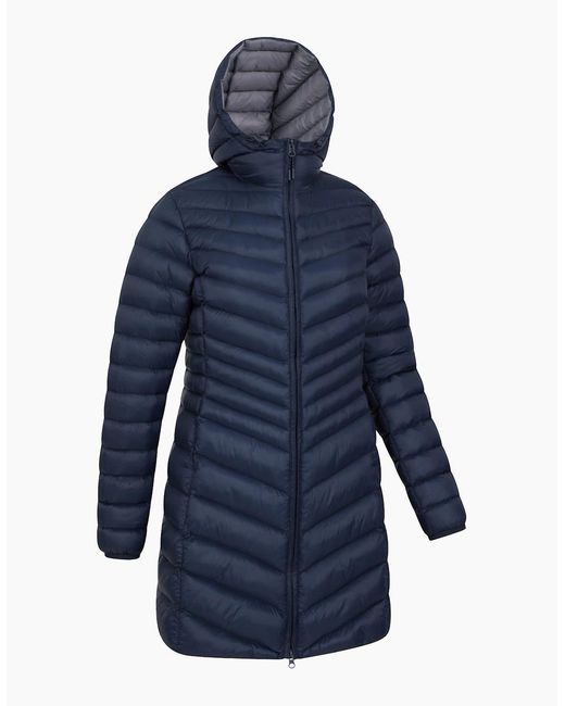 Mountain Warehouse Blue Ladies Florence Long Padded Jacket