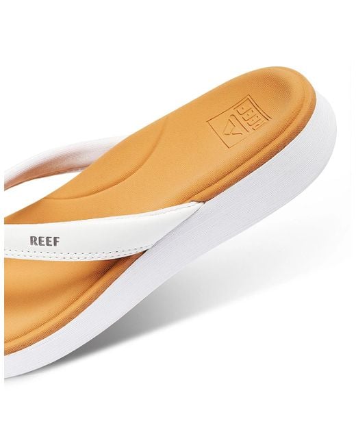 Reef White Cushion Cloud Sandal/Tan