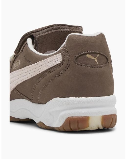 PUMA Gray King Indoor Wine Club Low Top Trainers